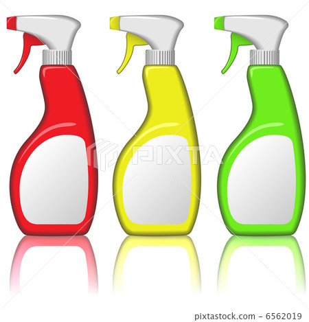 Vector set of blank spray bottles isolated on... - Stock Illustration ...