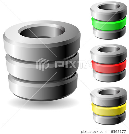 Database 3D vector icon isolated on white background. Database 3D vector icon isolated on white background. 6562177