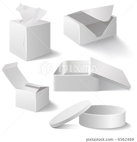 White boxes set isolated on white White boxes set isolated on white 6562489