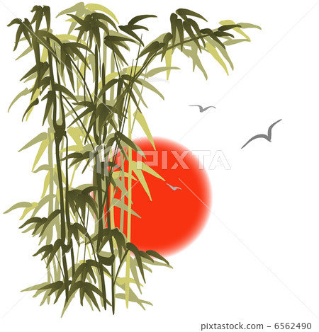 Bamboo on sunset background 6562490
