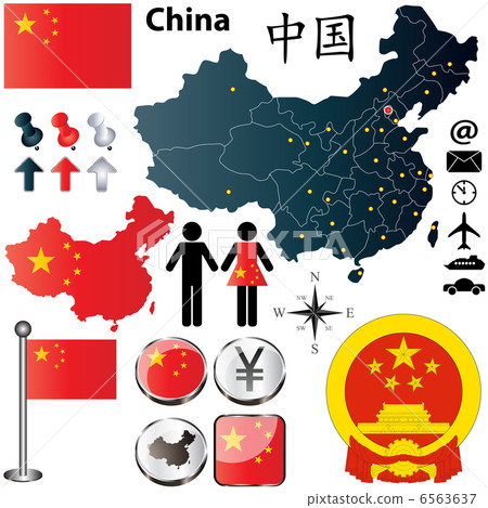 中國地圖 6563637