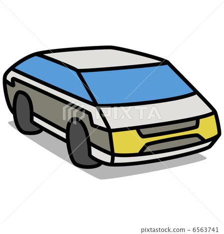 簡單插圖“汽車43電動車” 6563741