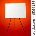 Blank Canvas on Easel Stand. Art Studio Empty Background 6564186