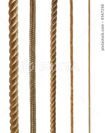 various ropes collection isolated on white 6567298