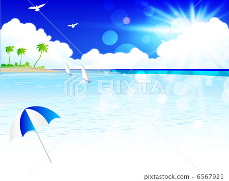 海天空小船棕櫚背景 海天空小船棕櫚背景 6567921