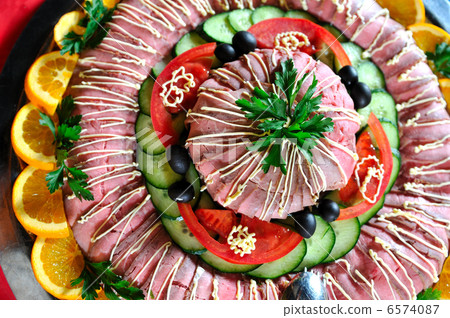 Catering food arrangement on table 6574087