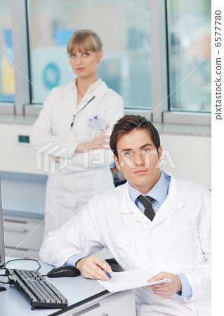 science people in bright lab 6577780