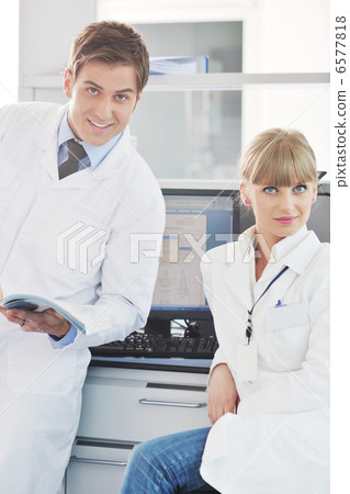 science people in bright lab science people in bright lab 6577818