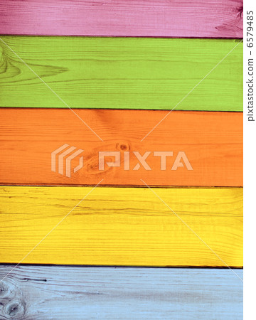 Old wooden boards of multicolor 6579485