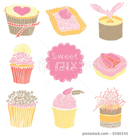 Cute Cupcakes Seamless Pattern Cute Cupcakes Seamless Pattern 6580143