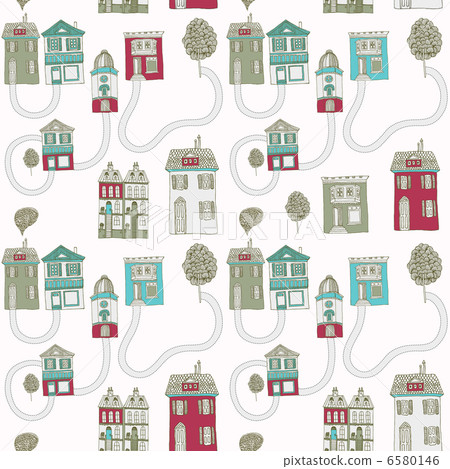 little town. seamless pattern.. 6580146