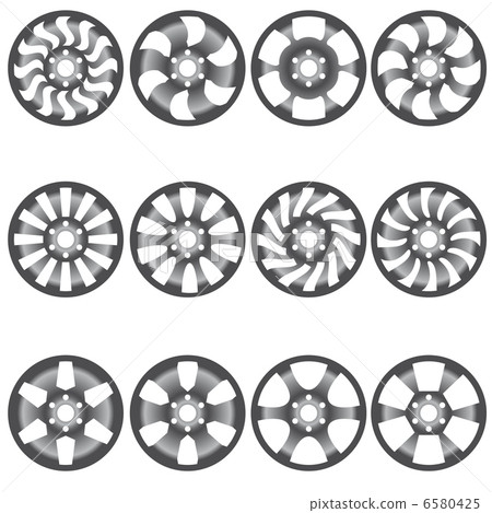 Car  alloy wheels, vector illustration 6580425