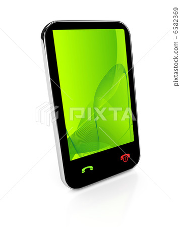 Mobile phone over white Mobile phone over white 6582369