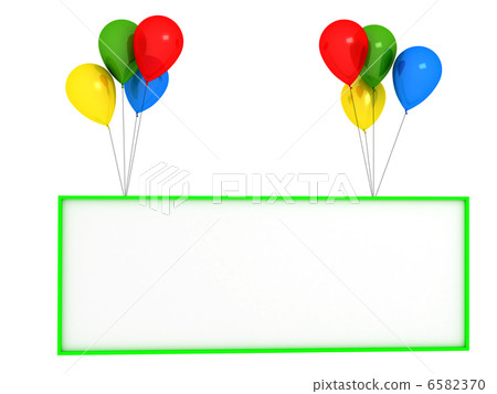 Bright ballons over white Bright ballons over white 6582370