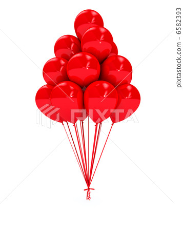 Bright ballons over white Bright ballons over white 6582393