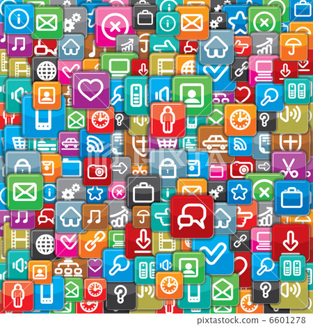 Icons Texture - Stock Illustration [6601278] - PIXTA