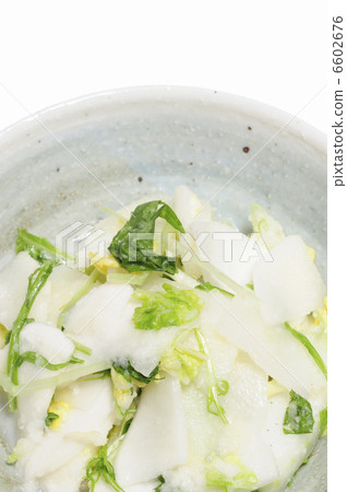 在船放的白色菜沙拉 6602676