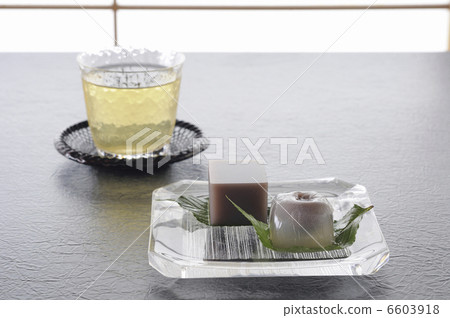 冷凍茶，kuzumochi和水果汁 6603918