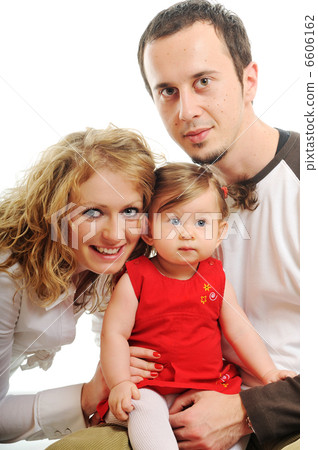 happy young family together in studio happy young family together in studio 6606162
