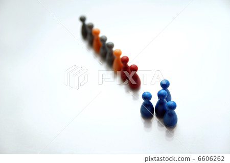 Concept of a multi-colored crowd Concept of a multi-colored crowd 6606262