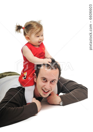 young father play with beautiful daughter young father play with beautiful daughter 6606603