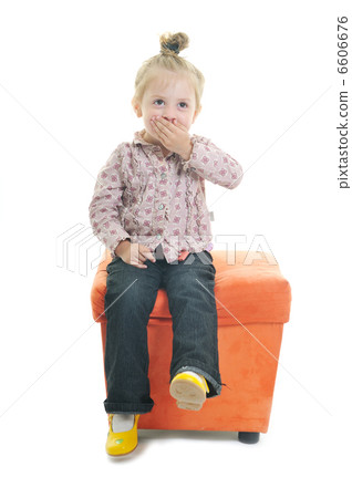 little girl isolated little girl isolated 6606676