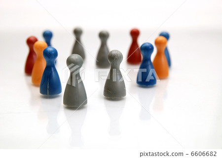 Concept of a multi-colored crowd Concept of a multi-colored crowd 6606682