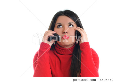 young woman talk on cellphone young woman talk on cellphone 6606859