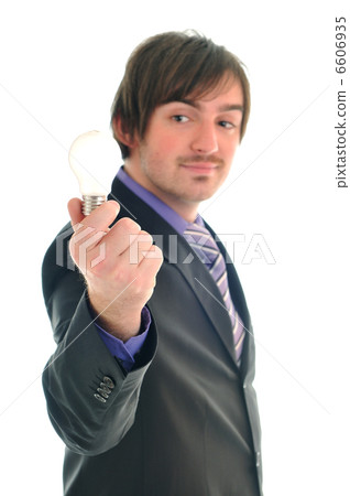 bulb business man bulb business man 6606935