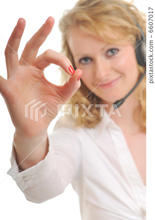 headset woman headset woman 6607017