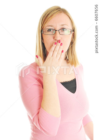 blonde woman isolated 6607656