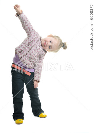 little girl isolated little girl isolated 6608373