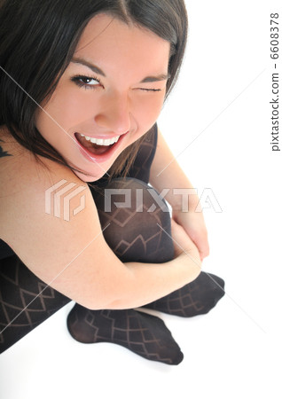 woman isolated one portrait 6608378