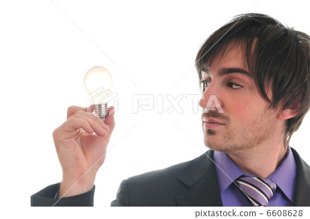 bulb business man bulb business man 6608628