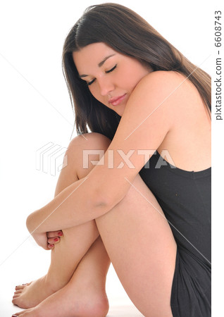 woman isolated one portrait woman isolated one portrait 6608743