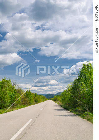 countryroad adventure with beautiful sunset 6608940