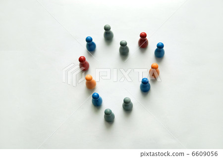 Concept of a multi-colored crowd Concept of a multi-colored crowd 6609056