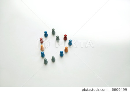 Concept of a multi-colored crowd Concept of a multi-colored crowd 6609499