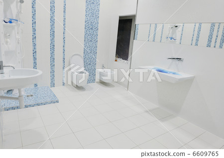 Modern new bathroom interior with bath tub Modern new bathroom interior with bath tub 6609765