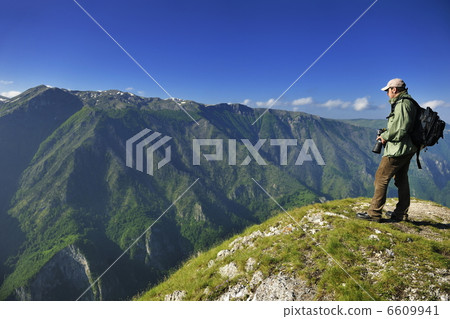 Nature photographer with digital camera Nature photographer with digital camera 6609941