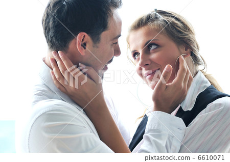 romantic happpy couple on balcony 6610071