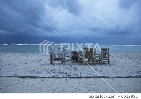 beach in stormy weather 6612953