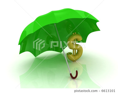 gold dollar under the green umbrella 6613101