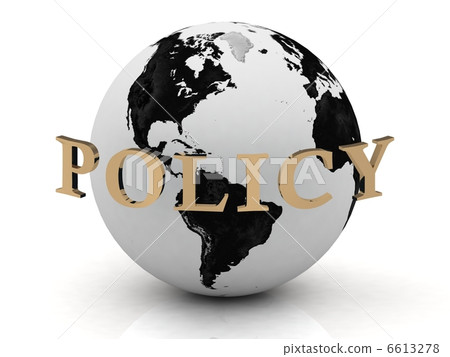 POLICY abstraction inscription around earth POLICY abstraction inscription around earth 6613278