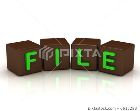 FILE inscription bright green letters FILE inscription bright green letters 6613288