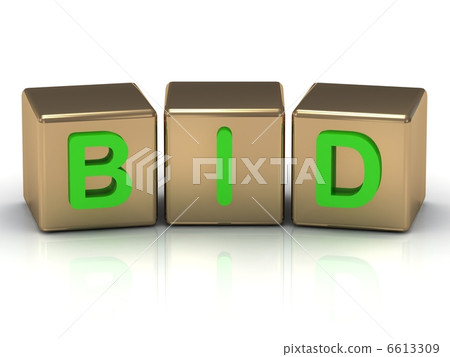 Bid the green inscription on the gold 6613309