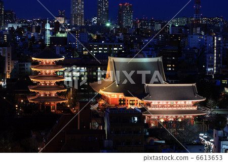 Asakusaji night view Asakusaji night view 6613653