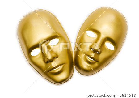 Shiny masks isolated on white background 6614518