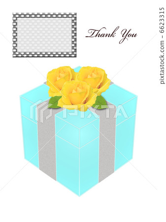 Rose gift box with message plate 6623315