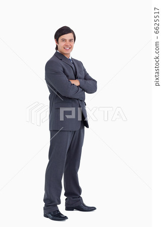 Smiling tradesman with arms folded Smiling tradesman with arms folded 6625517